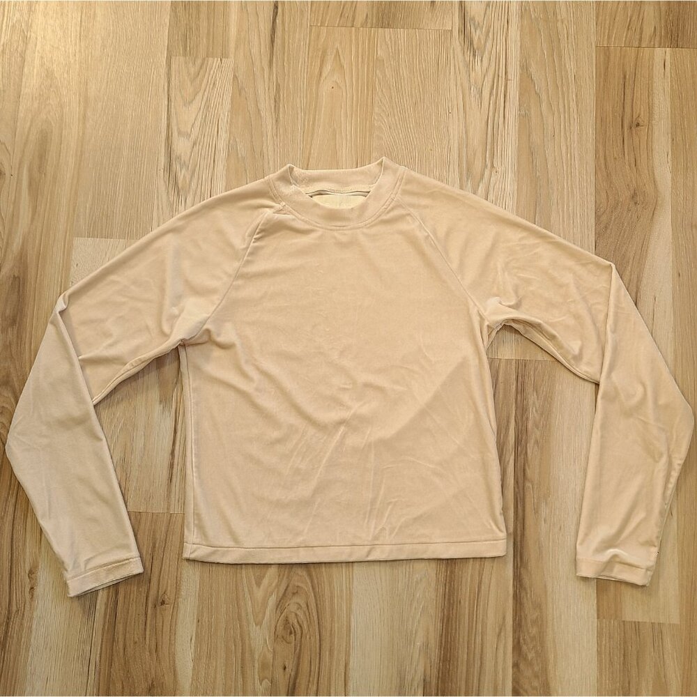 ROUCHA Tibor Long Sleeve Velvet Top Size AA Cream